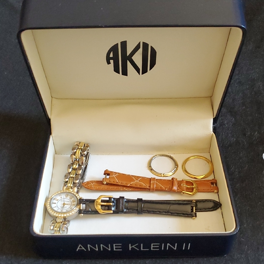 Anne Klein II Women's Watch Set with Interchangeable Straps